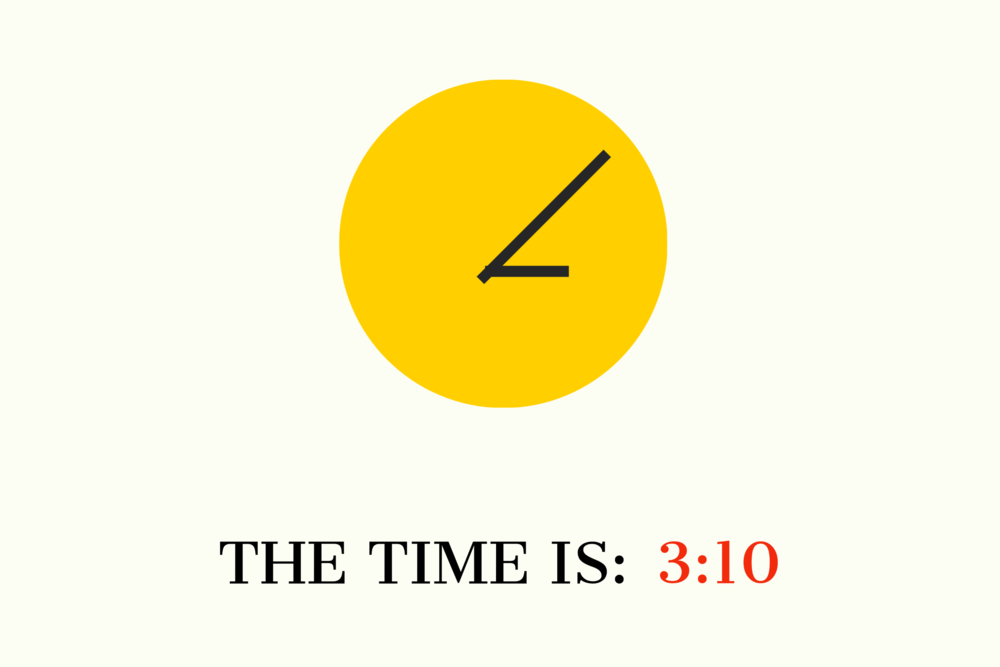 Clock Displaying 3:10