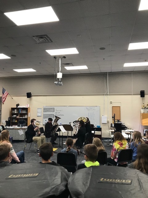 NSU Low Brass performs for Holgate Music Department