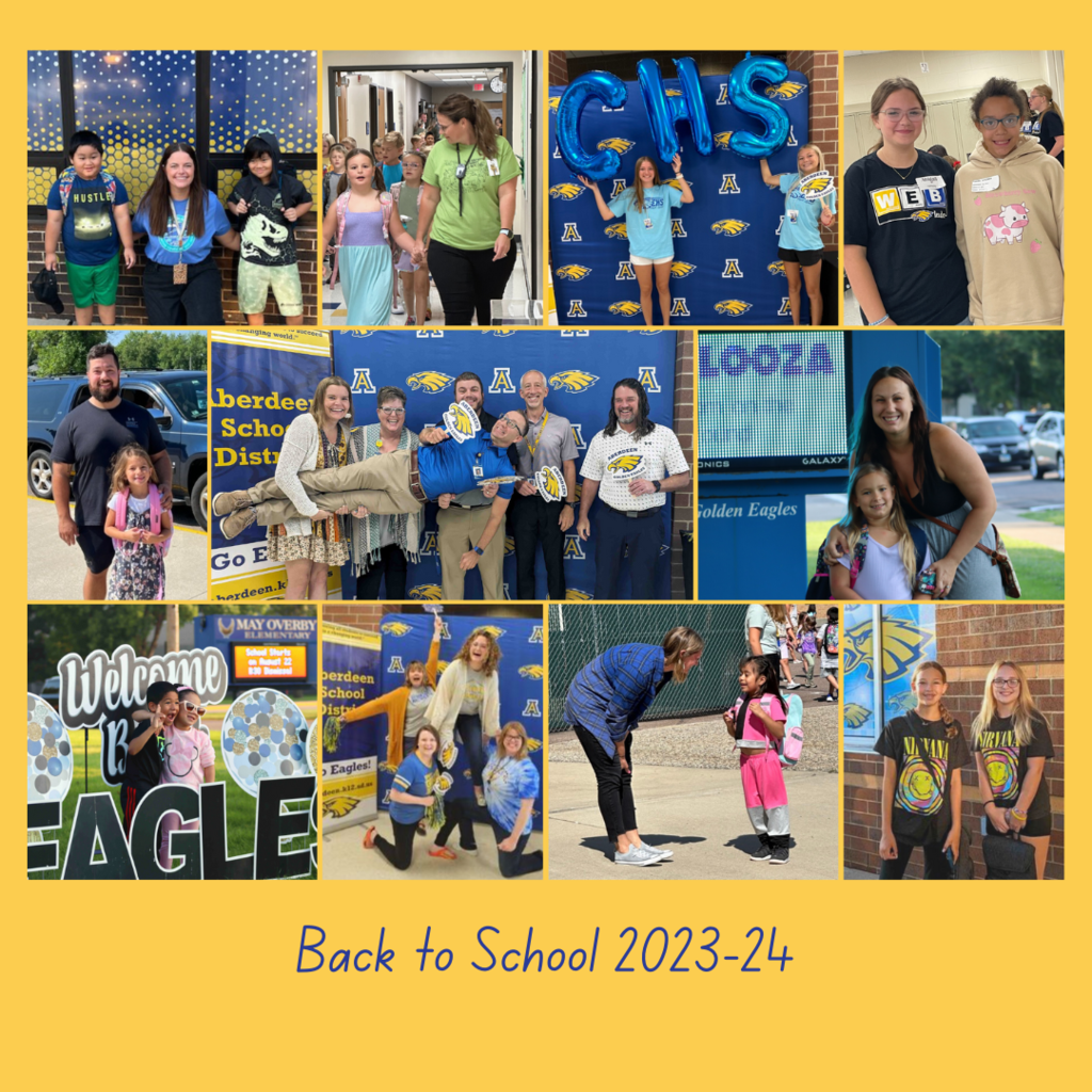 Collage of back to school photos at Aberdeen Public Schools