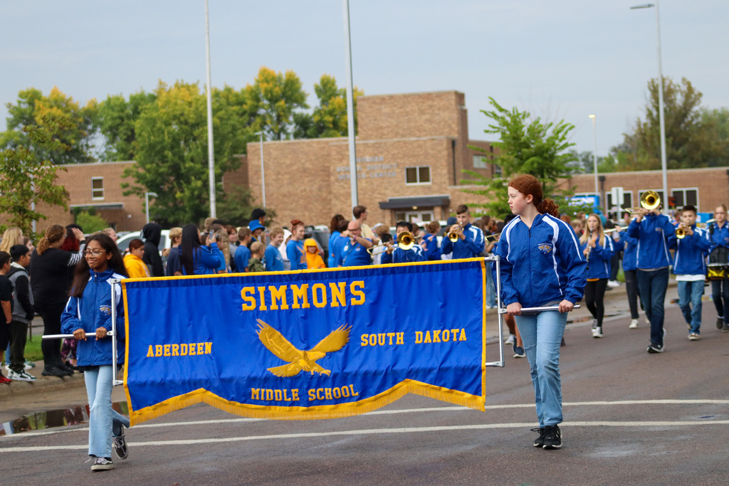 Simmons band members during SMS parade